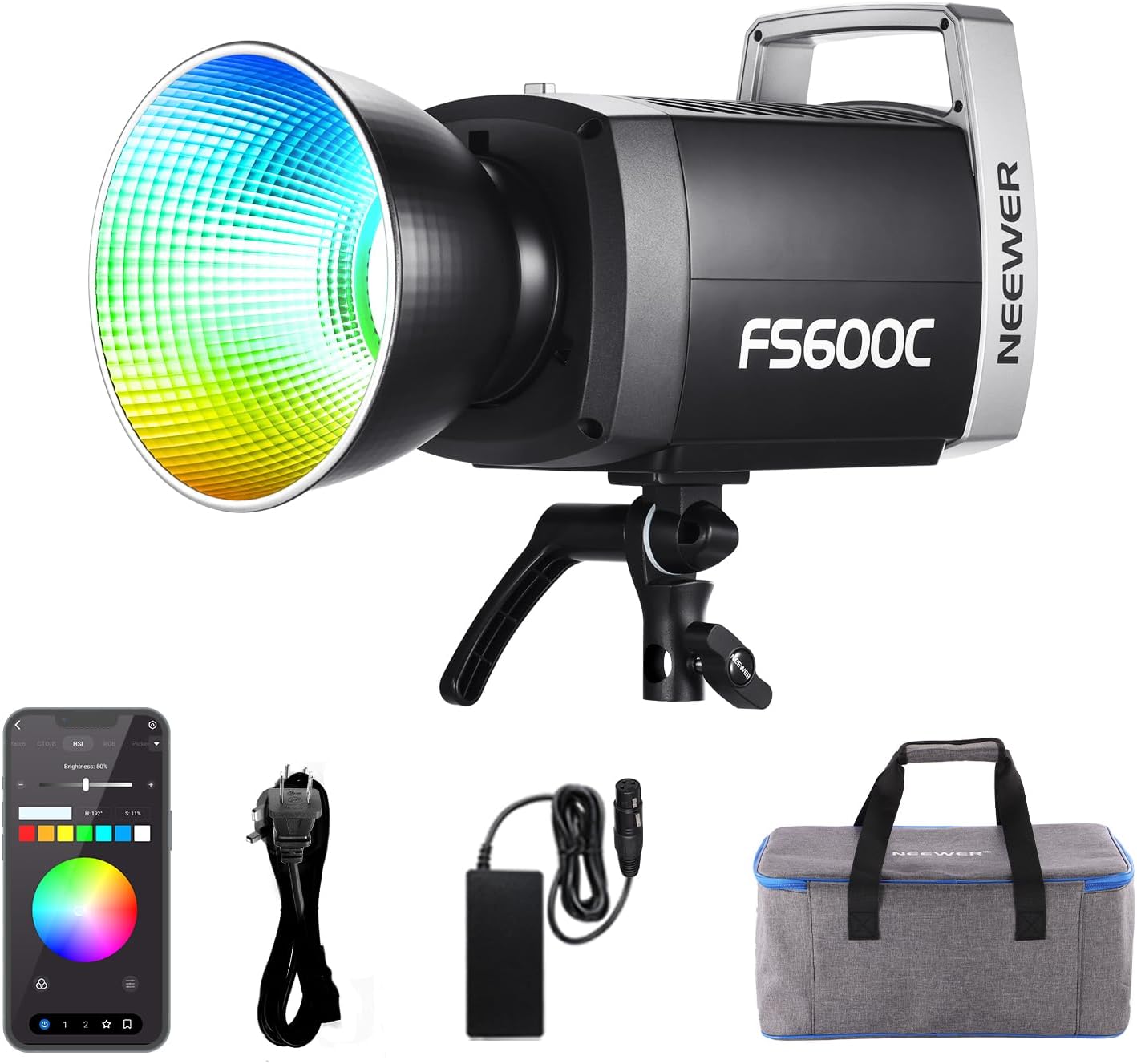 NEEWER FS600C 600W RGB COB LED - Photography Lighting App review and price