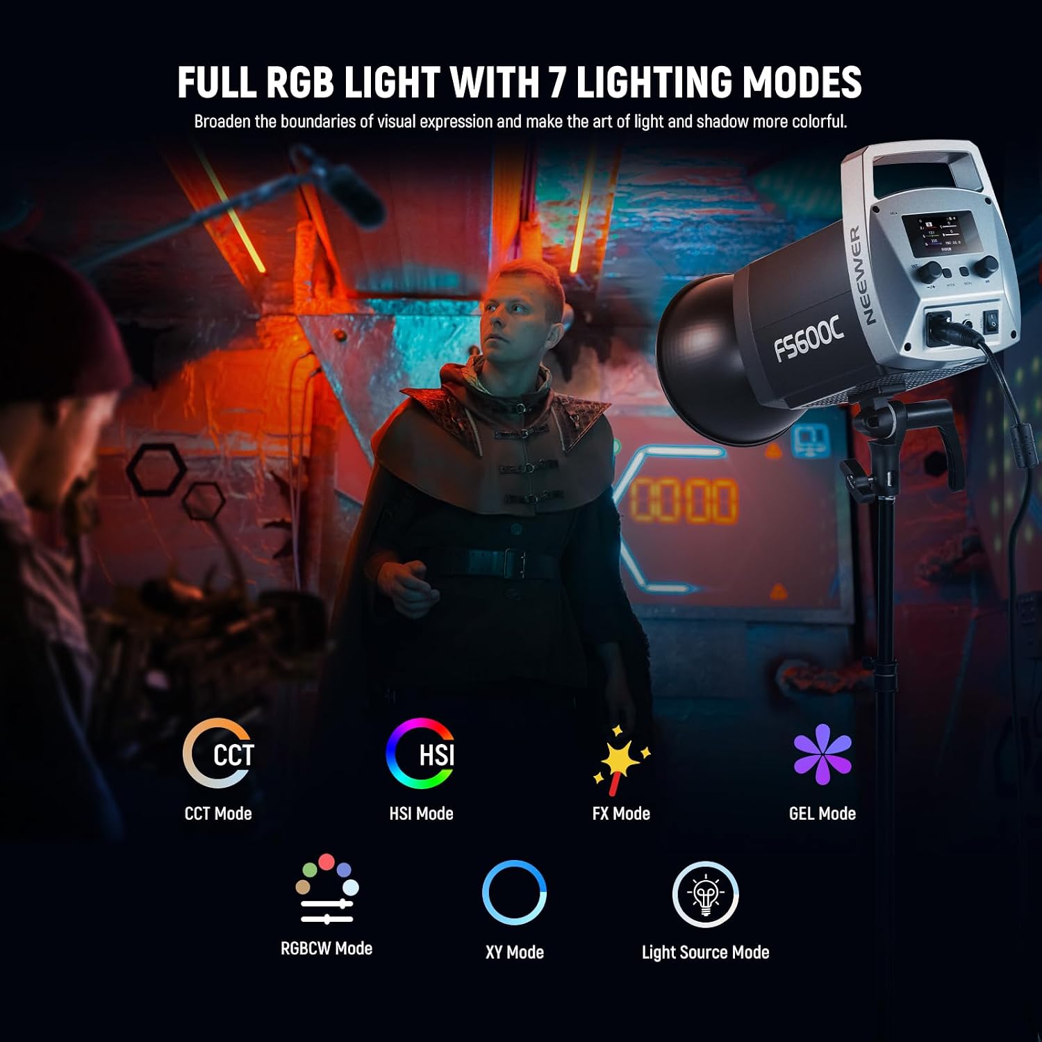 NEEWER FS600C 600W RGB COB LED - Photography Lighting App review and price