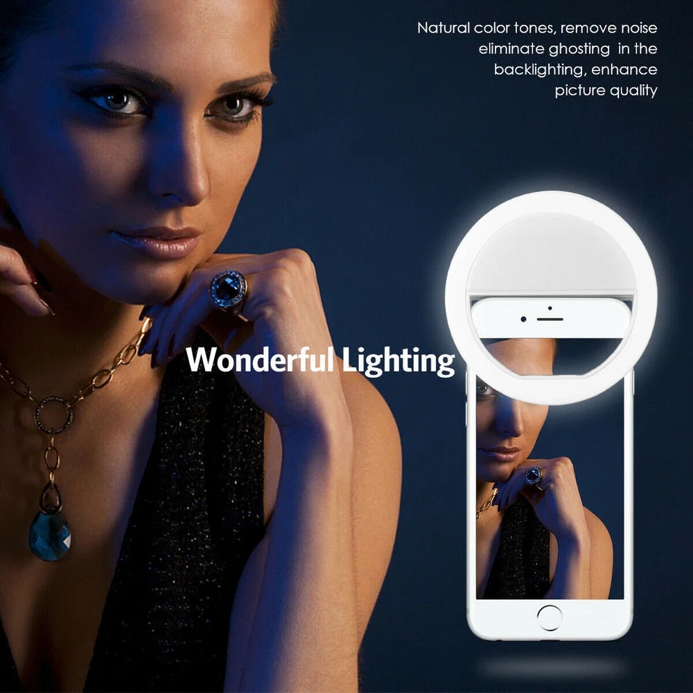 USB Rechargeable LED Selfie Ri - Photography Lighting Studio review and price