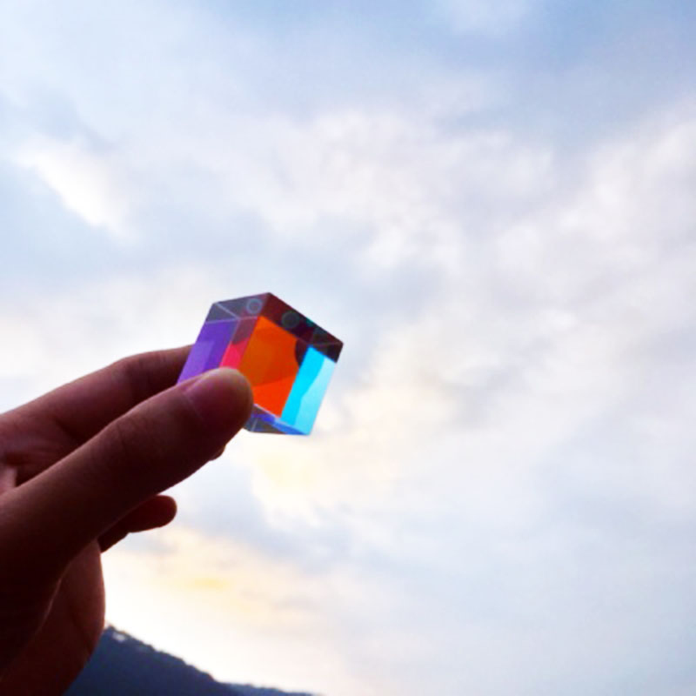 Glass Cube 12.7mm Dichroic Pri - Lighting Glass Photography review and price