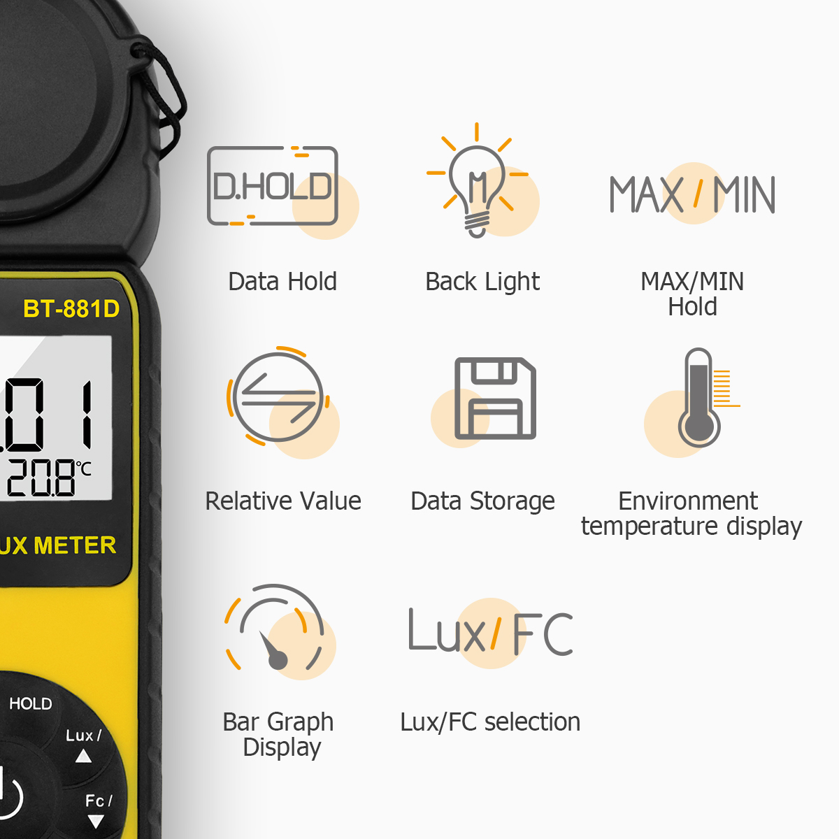 Digital Lux Meter 400,000 Lux  - Photography Lighting Handheld review and price
