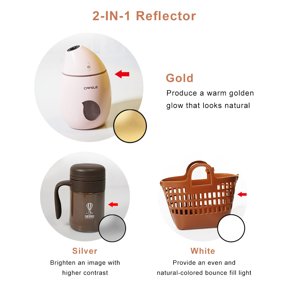 2in1 Round Portable Reflector  - Photography Lighting Handheld review and price