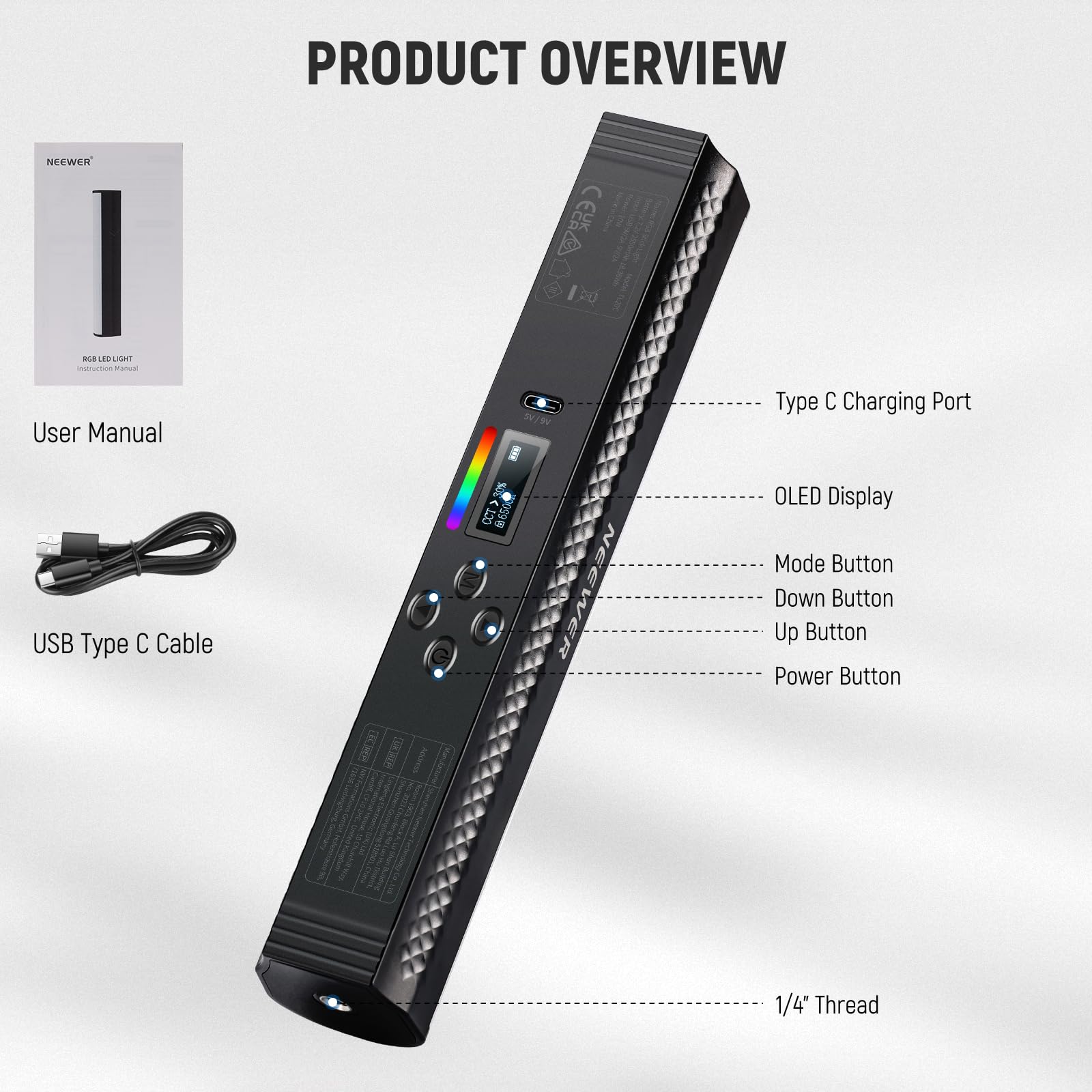 NEEWER RGB Light Wand with APP - Photography Lighting App review and price