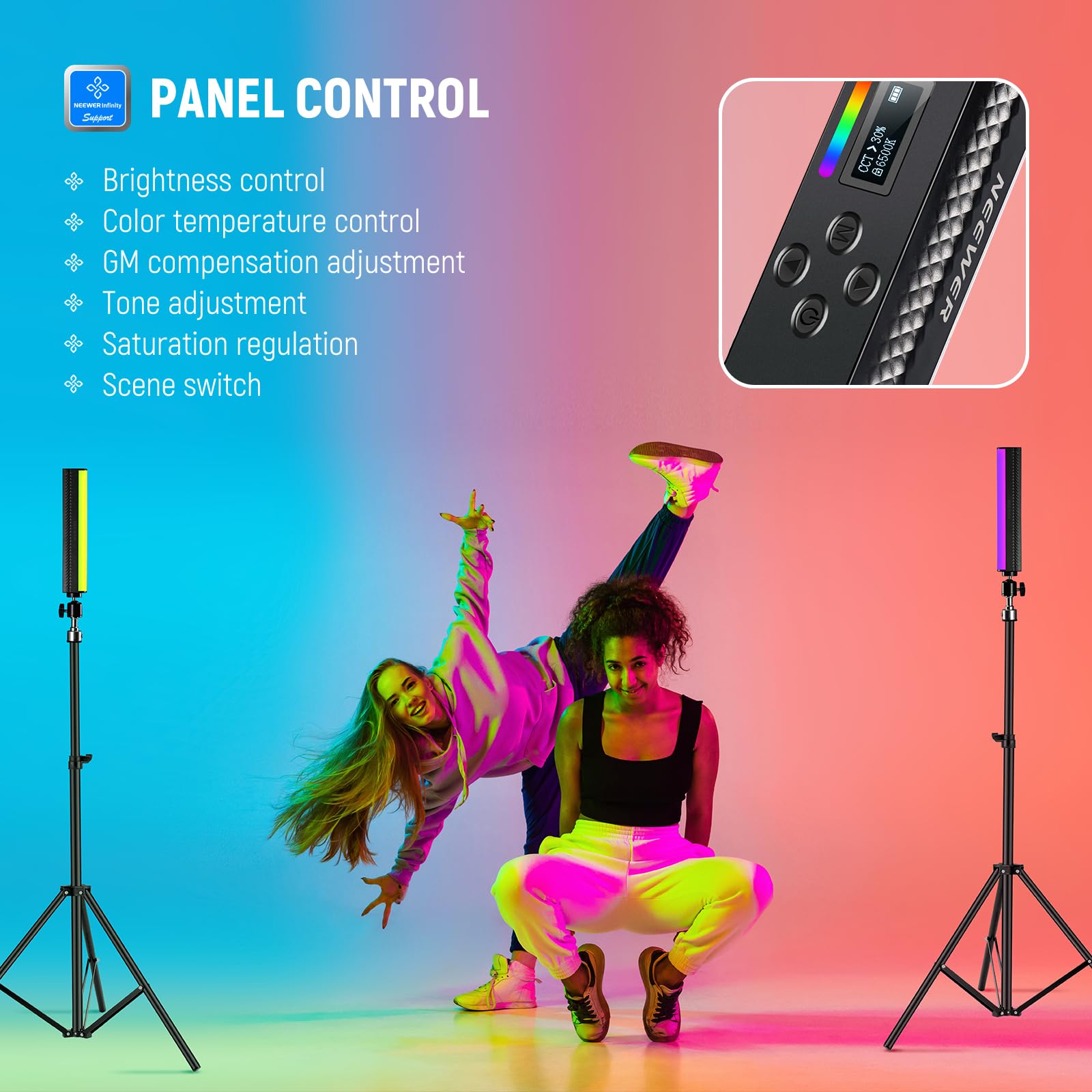 NEEWER RGB Light Wand with APP - Photography Lighting App review and price