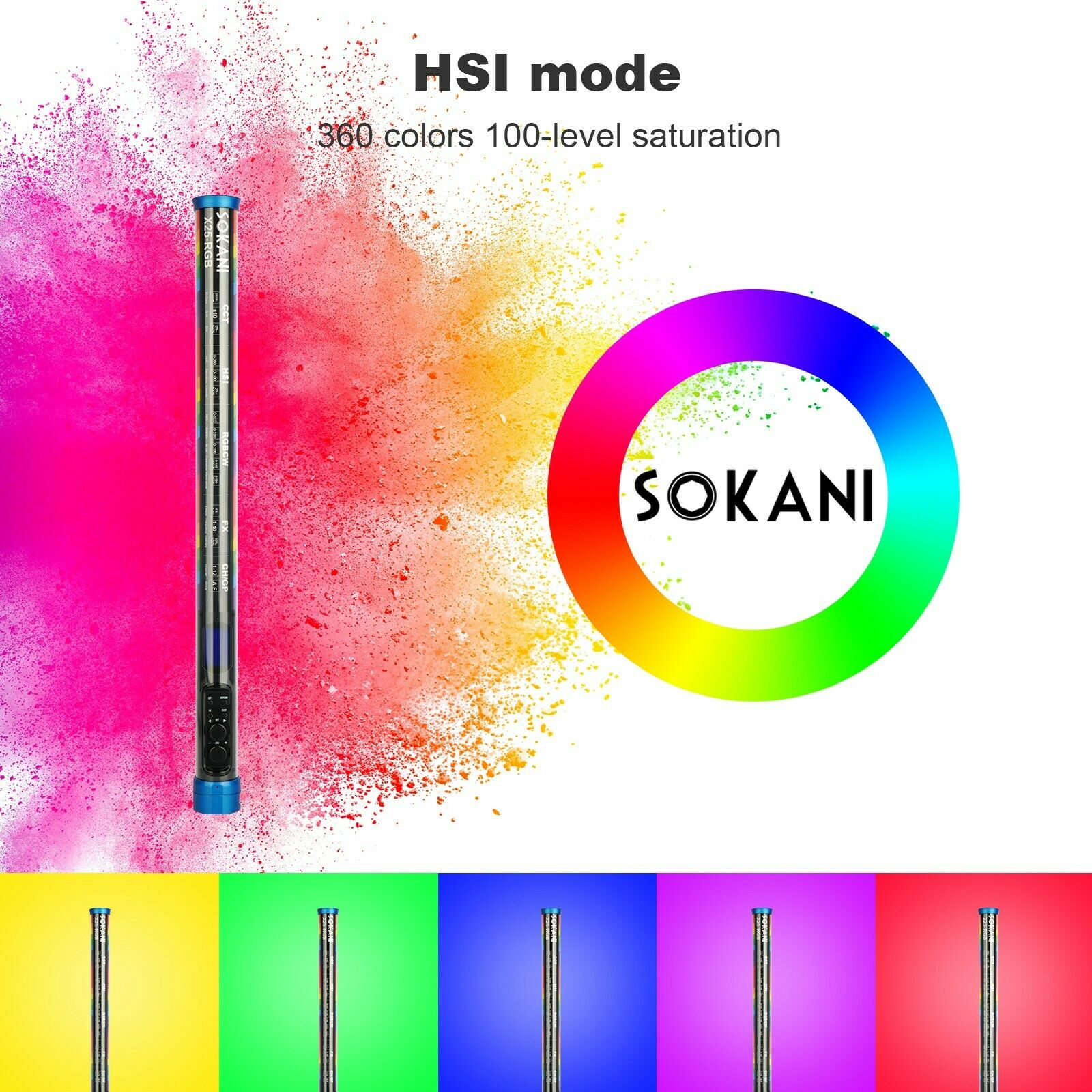 Sokani X25 RGB LED Video Light - Photography Lighting App review and price