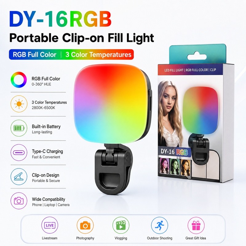 Portable RGB LED Fill Light Po - Photography Lighting Handheld review and price