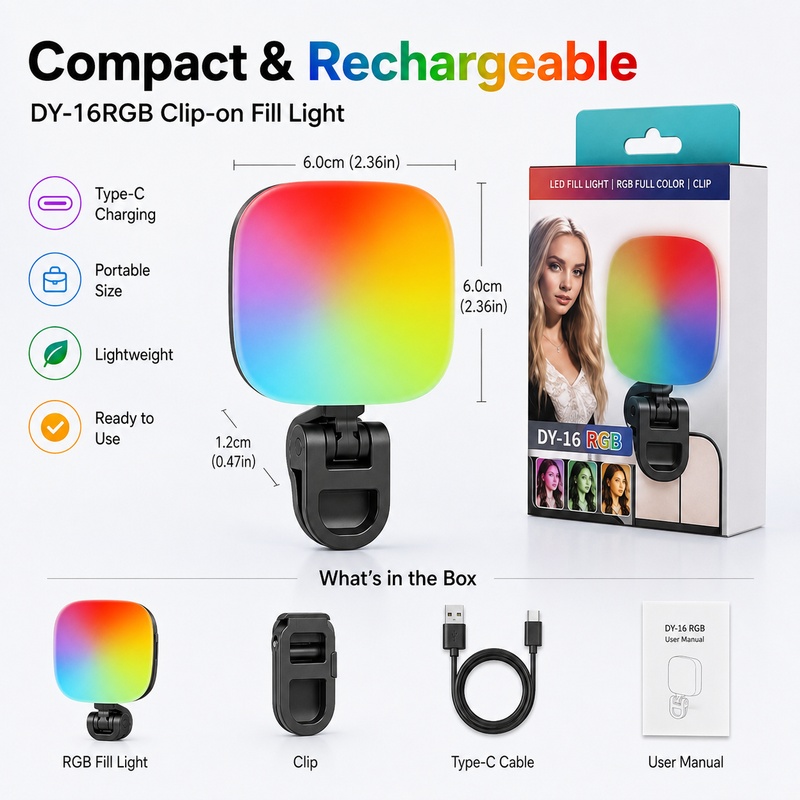 Portable RGB LED Fill Light Po - Photography Lighting Handheld review and price