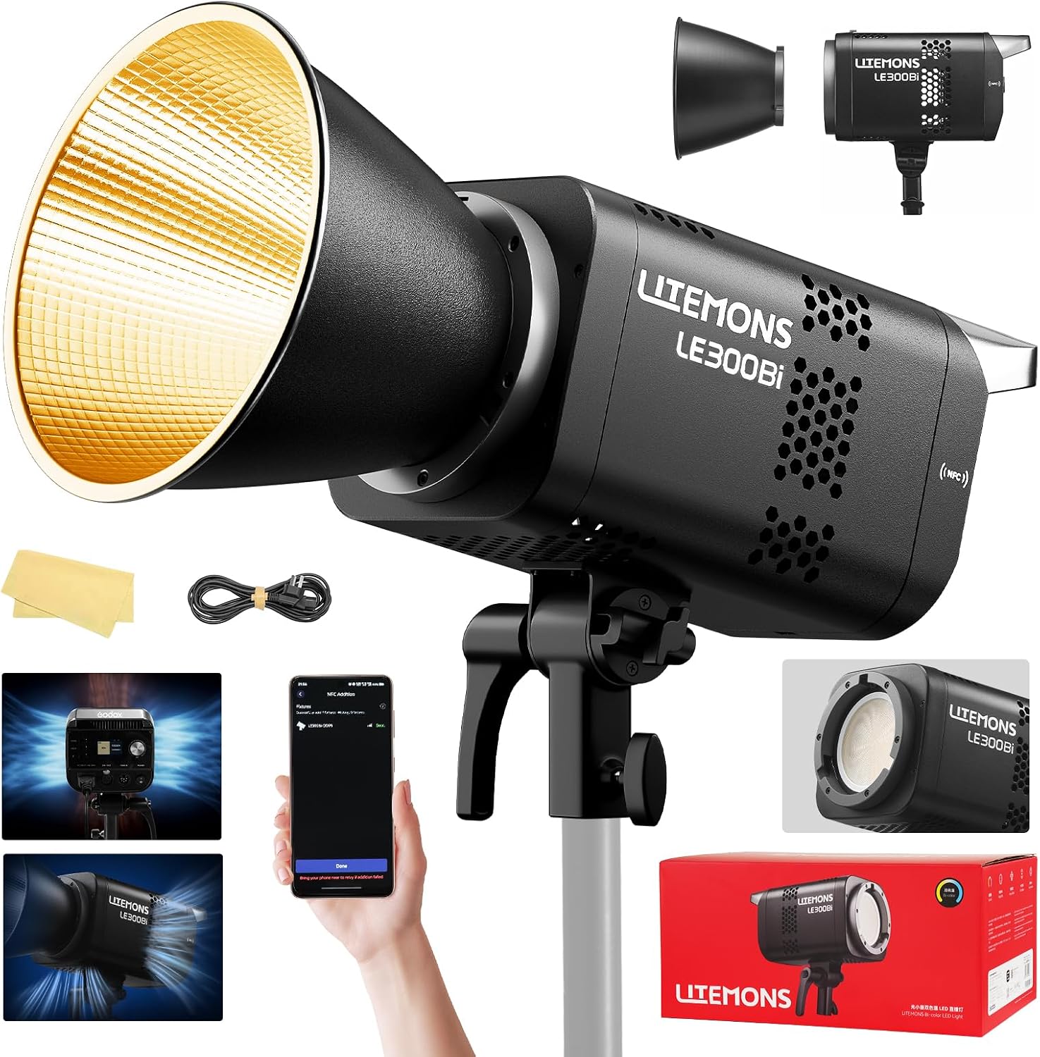 RGB LED Video Lighting Kit, 3- - Photography Led Lighting Kit review and price
